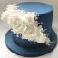 Picture of Anniversary cake with white roses