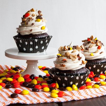 Picture of Candy topped chocolate cupcakes