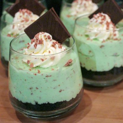 Picture of Mint and chocolate flavor mousse
