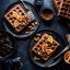 Picture of Belgian waffle with nuts and dry fruits