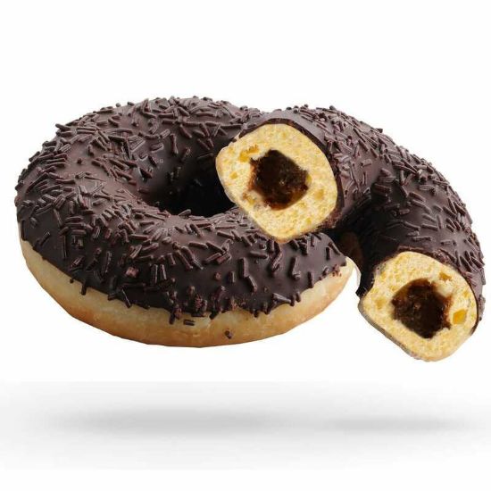 Picture of Frozen cream filled triple chocolate doughnuts