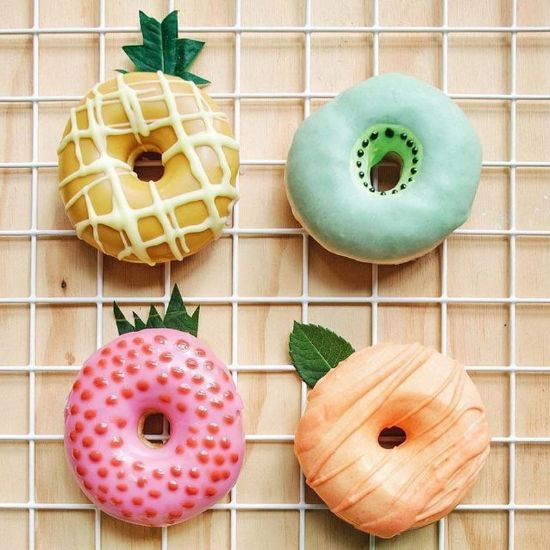 Picture of Varieties of small and cute doughnuts