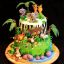 Picture of Jungle theme delicious kids cake