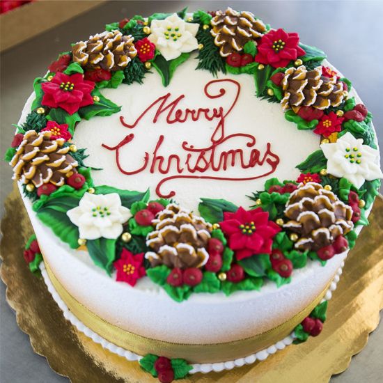 Picture of Christmas cake with amazing festive decoration