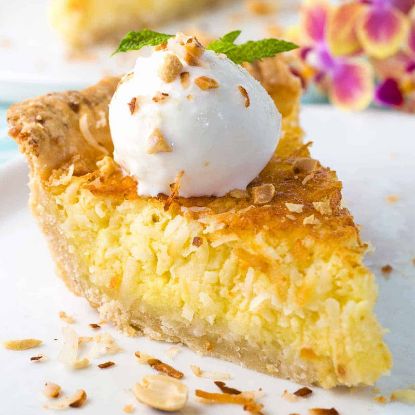 Picture of Coconut custard pie