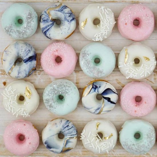 Picture of Varieties of small and cute doughnuts
