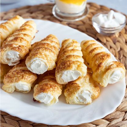 Picture of French Pastry Rolls Filled with Vanilla Cream
