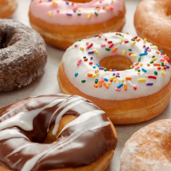 Picture of Varieties of delicious American doughnuts