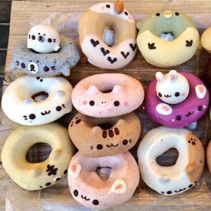 Picture of Varieties of small and cute doughnuts