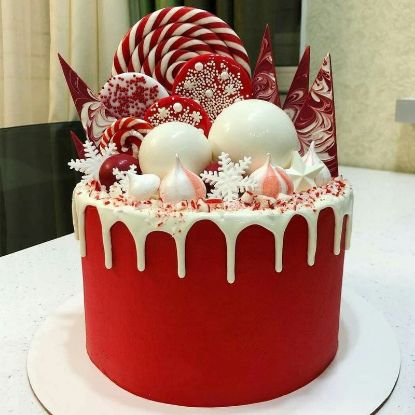 Picture of Christmas cake with amazing festive decoration