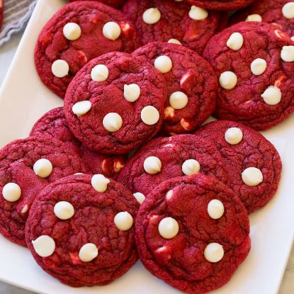 Picture of Red velvet white chocolate chips cookies